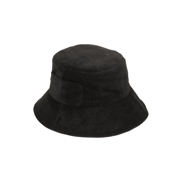 Mens Wave Bucket - Cotton Bucket Hat in Black
