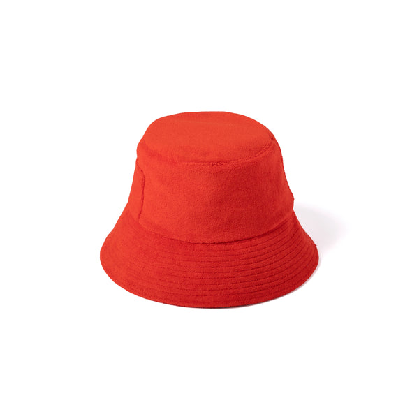 Wave Bucket - Cotton Bucket Hat in Red