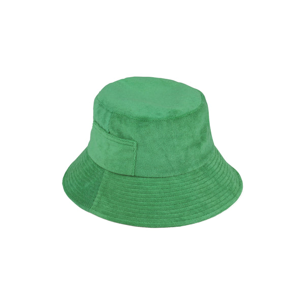 Mens Wave Bucket - Cotton Bucket Hat in Green