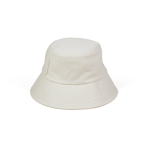Mens Wave Bucket Hat - Cotton Bucket Hat in Beige