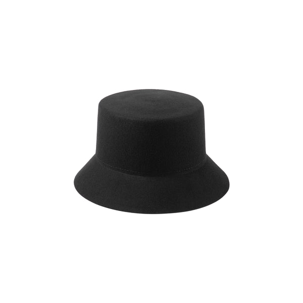 Womens The Inca Bucket - Wool Felt Bucket Hat in Black
