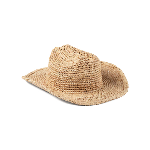Raffia Cowboy - Straw Cowboy Hat in Natural