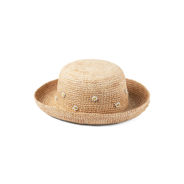Daisy Cruiser - Straw Boater Hat in Natural